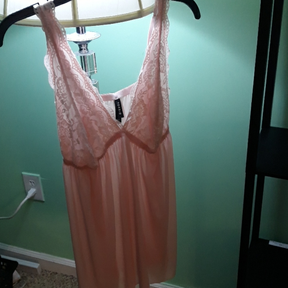 Torrid Pink Babydoll Slip Lingerie Size 2X